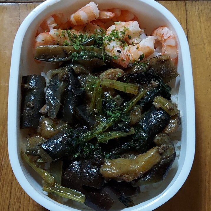 なす小松菜炒め